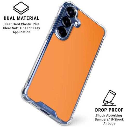 Orange Galaxy S25 Clear Case